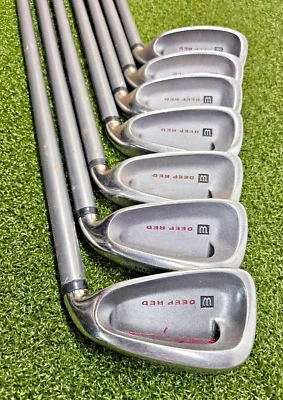 Juego de hierros Wilson Deep Red 5-PW + SW / RH / grafito para damas / empuñaduras nuevas / jd6336 Foto 1 de 4