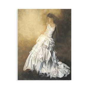 Impression Sur Toile Ou Papier Affiche Ou Cadre Bassetti Andrea Femme En Blanc - Imagen 1 de 2