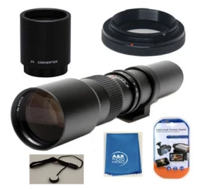 500 mm/1000 mm voreingestelltes OBJEKTIV-KIT für Samsung NX10 NX100 NX300 NX3300 NX300M NX3000 - Bild 1 von 3
