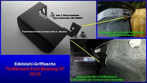 Ford Mustang 6 VI Griff Kofferraumdeckel Heckklappe Schwarz - Bild 1 von 2
