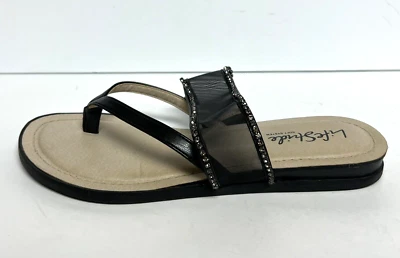 Sandalia radiante negra Lifestride para mujer talla 7 M Foto 1 de 4