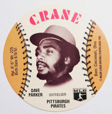 1976 Crane Potato Chips Baseball Disc #34 DAVE PARKER Pirates