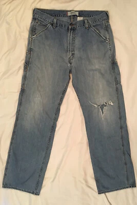 Signature Levi Strauss Men’s Carpenter Jeans 36x34 Levi’s Straight Leg Work Jean - Image 1 of 4