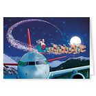 Flugzeug Thema Weihnachtskarte 18 Karten & Umschläge - 80016