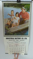 Vintage 1970 Fishing Calendar For Industrial Battery Co. Ltd Calgary