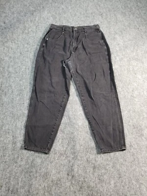 Pantalones de mezclilla vintage Brittania para mujer 14 Petite negros tiro alto cónicos años 80 90 Foto 1 de 4