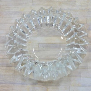 Glas Aschenbecher Vintage 6 Zoll schwer geschnittenes Glas - Bild 1 von 4