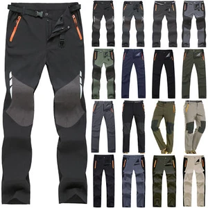 Mens Waterproof Cargo Walking Trousers Rain Hiking Fishing Outdoor Work Pants ᶜ - Picture 1 of 18