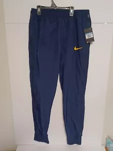 NIKE F.C. Woven Football/Soccer Pants CJ2493-451 Navy/Yellow (MEN'S M) - Picture 1 of 5