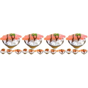 Set of 4 Sushi Model Child Kitchen Food Toy with Rice Simulation Realistic - Zdjęcie 1 z 12
