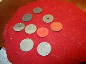 LOT of (9) Old Missouri & Colorado State Sales Tax Token Coins  - Picture 1 of 1