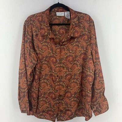 Винтажный Jaclyn Smith женщин 22W туника верхний пейсли ретро хиппи хип-хоп богемное Artsy - Изображение 1 из 4