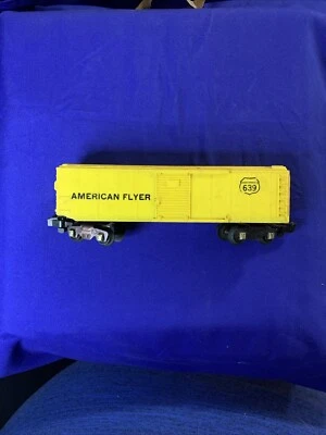 Vintage American Flyer S Gauge 1949-1952 #639 American Flyer Box Car Yellow - Image 1 of 4