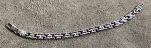 Vintage STERLINGSILBER ITALIEN PANTHER GLIEDERARMBAND 7 Zoll - Bild 1 von 10