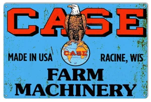 Letrero metálico vintage Case Farm Machinery 16x24 - Imagen 1 de 1