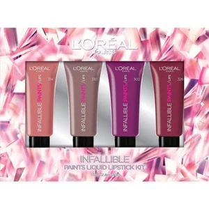 L'Oreal Paris Infallible Paints Kit Rossetto Liquido, Set di 4 - Foto 1 di 1