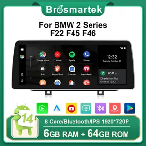 12,3" HD Android CarPlay Autoradio DAB+ 64G GPS Navi für BMW 2er F22 F45 F46 NBT - Bild 1 von 12