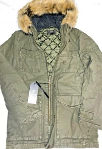 SPYM Mens Outerwear Coat with fur trimmed hood, size M, D1500 - Picture 1 of 5