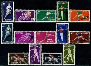 Spain 1960 Cycling,Football,Hockey,Gymnastics,Pelota,Running,Sports,M.1201,MNH - Picture 1 of 2