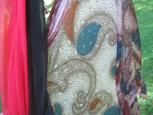 VTG 1960-70S Scarves Lot of 10 Colorful/Retro/CHIFFON/MOD/PAISLEY-DEFECTS - Bild 1 von 6