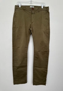 Closed Clifton Slim Chino Trouser Pant Olive Green Cotton Americana Army Mens 33 - Picture 1 of 12
