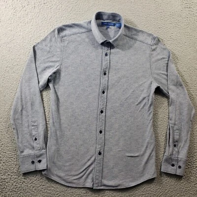 Camisa Vince Camuto Adulto Mediana Azul Abotonada Manga Larga Algodón Elástico Informal Foto 1 de 4