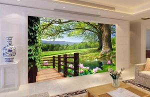 3D Jungle Fence Tree 681 Wallpaper Mural Paper Wall Print Wallpaper Murals UK - Picture 1 of 6