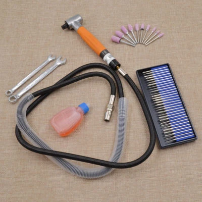 Hágalo usted mismo 90 grados 3 mm neumático micro amoladora ángulo aire micro troquel juego herramienta - Imagen 1 de 4