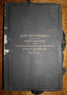 1878 Maps & Panorama 12th Annual Report 10 Maps Wyoming Idaho Utah Yellowstone - Image 1 of 4