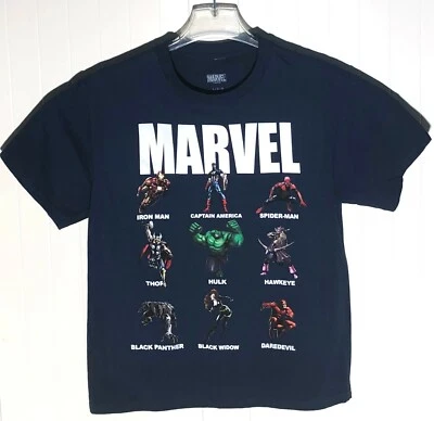 Marvel Boys' Size Large Blue Superhero Graphic T-Shirt - Image 1 of 4