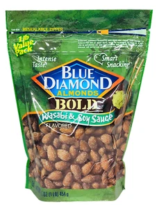 Blue Diamond Almonds Bold Wasabi & Soy Sauce 16 oz - Picture 1 of 1