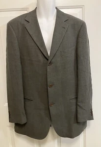 Men's 42R Hugo Boss Mars Gray Linen Cupro Suit Jacket Blazer Sport Coat - Picture 1 of 7