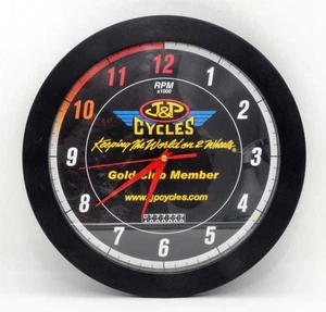 12" J&P Cycles Gold Club Member Wanduhr Motorrad Mancave (super gepflegt) - Bild 1 von 3
