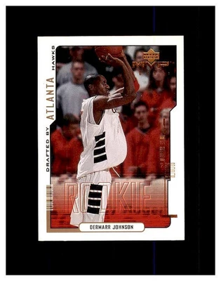 2000-01 Upper Deck MVP Rookie DerMarr Johnson #203 Rookie RC ATLANTA HAWKS MINT - Image 1 of 2