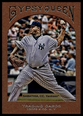 2011 Topps Gypsy Queen #71 CC Sabathia Framed Paper #/999 SN - Image 1 of 2