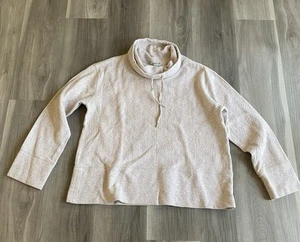 Ladies Orvis Beige Ribbed Turtleneck Tunic Sweater Size Medium - Picture 1 of 7