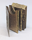 ANTIQUE VICTORIAN W. AVERY & SON "BEATRICE" BRASS FOLDING NEEDLE CASE SEWING