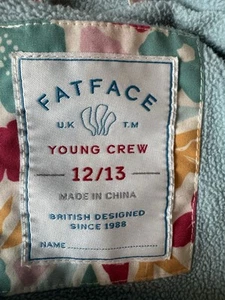 Fat Face Girls Fleece Raincoat, Age 12-13 years - Picture 1 of 16