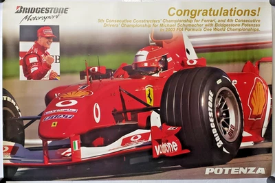 VTG Ferrari  Schumacher Ferrari 5th Championship Bridgestone Formula 1 - 24x36 - Image 1 of 4
