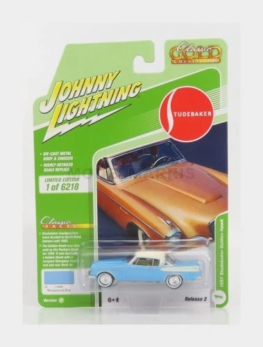 JOHNNY LIGHTNING JLCG025B-1 STUDEBAKER - GOLDEN HAWK COUPE 1957 - LIGHT BLUE WHI - Immagine 1 di 1