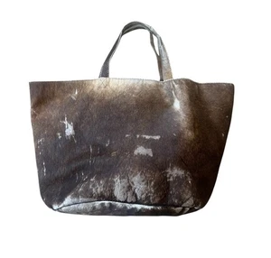 Bolso de Hombro Hecho a Mano Cuero de Vaca Genuino Western Chic Boho Pelo Real - Imagen 1 de 5