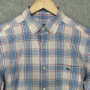 Vineyard Vines kleines langärmliges kariertes Button-Down-Tuckerhemd für Herren klassische Passform - Bild 1 von 7