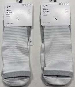 (2) Par de calcetines para correr Nike Spark acolchados No Show para hombre talla grande blancos ENVÍO GRATUITO - Imagen 1 de 5