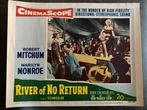 Tarjeta de vestíbulo original River of No Return 1954 con Marilyn Monroe #3 - Imagen 1 de 7