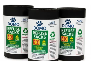 40x BIN Bags Heavy Duty Thick Refuse Sacks Bin Liner Strong Rubbish Waste Black - Picture 1 of 7