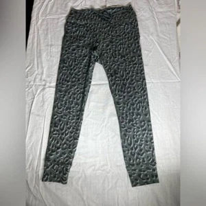 New Aerie Offline leggings sz large. Green, dark gray, light grey leopard print. - Picture 1 of 7