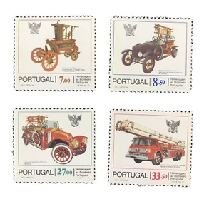 PORTUGAL,SCOTT # 1516-1519(4), COMPLETE SET 1981 FIRE ENGINES ISSUE MNH - Picture 1 of 3