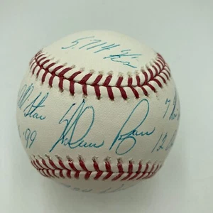 Beautiful Nolan Ryan Signed Heavily Inscribed Career STAT Baseball JSA COA - Picture 1 of 11