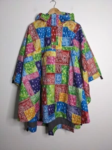 Columbia Poncho Jacket Adult S Small Multicoloured Paisley Waterproof Pullover - Bild 1 von 11