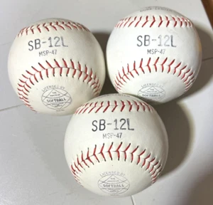 Lot of 3 Dudley Softball Slow Pitch Cork Center Restricted Flight SB12LR - Picture 1 of 2